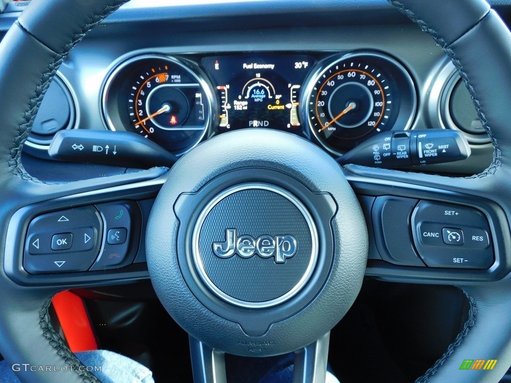 2021 Jeep Wrangler Unlimited Willys 4x4 Black Steering Wheel Photo #140638346