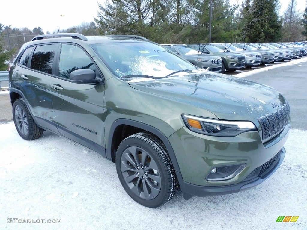 Olive Green Pearl 2021 Jeep Cherokee Latitude Lux 4x4 Exterior Photo #140638451