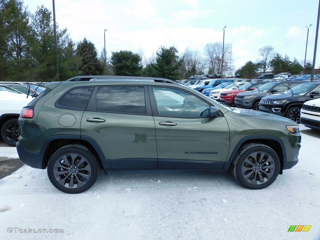 Olive Green Pearl 2021 Jeep Cherokee Latitude Lux 4x4 Exterior Photo #140638472