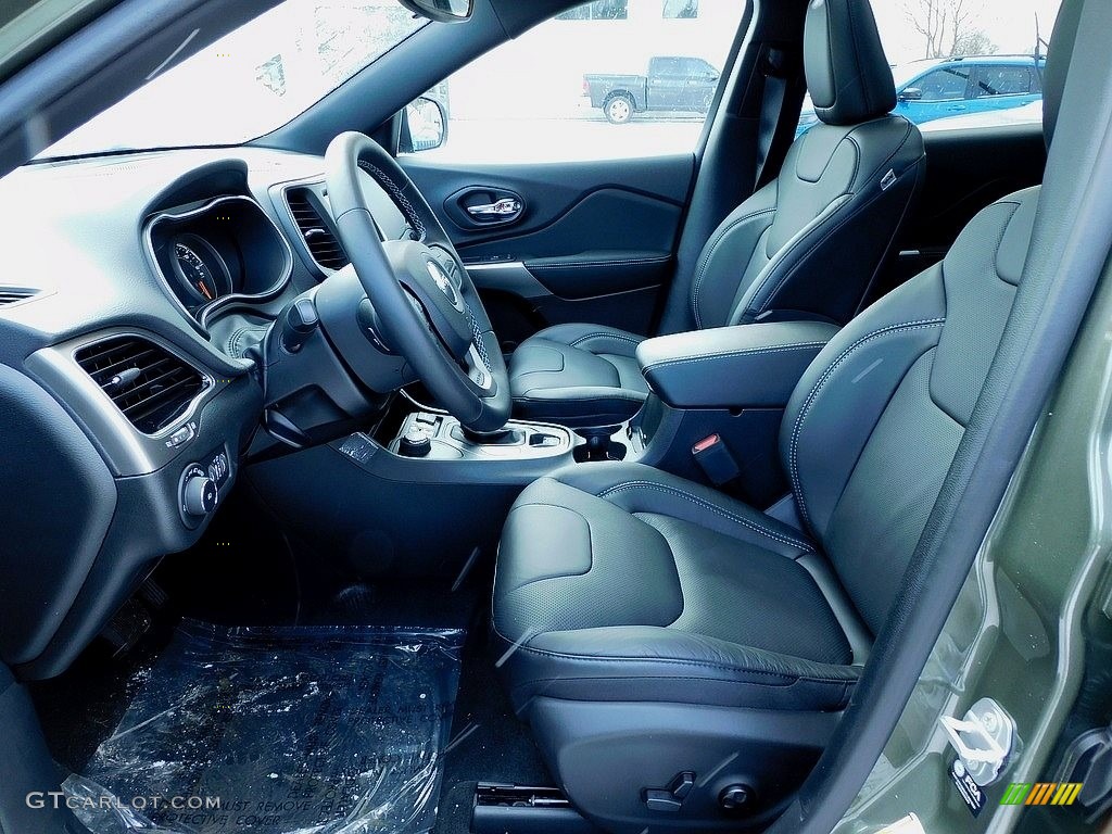 Black Interior 2021 Jeep Cherokee Latitude Lux 4x4 Photo #140638649