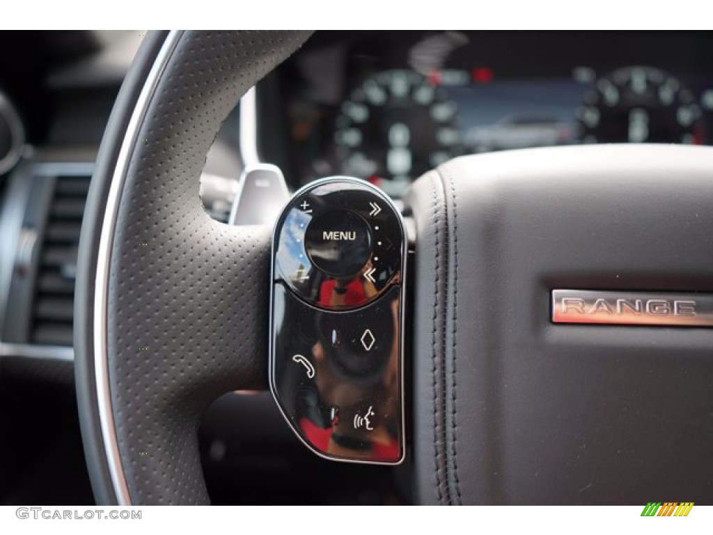 2021 Land Rover Range Rover Sport Autobiography Ebony Steering Wheel Photo #140638754