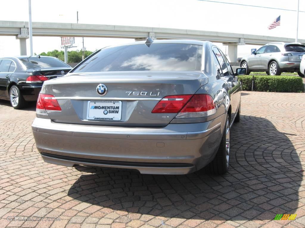 2008 7 Series 750Li Sedan - Sterling Grey Metallic / Black photo #11