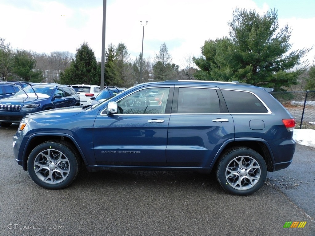 2021 Grand Cherokee Overland 4x4 - Slate Blue Pearl / Light Frost/Brown photo #9