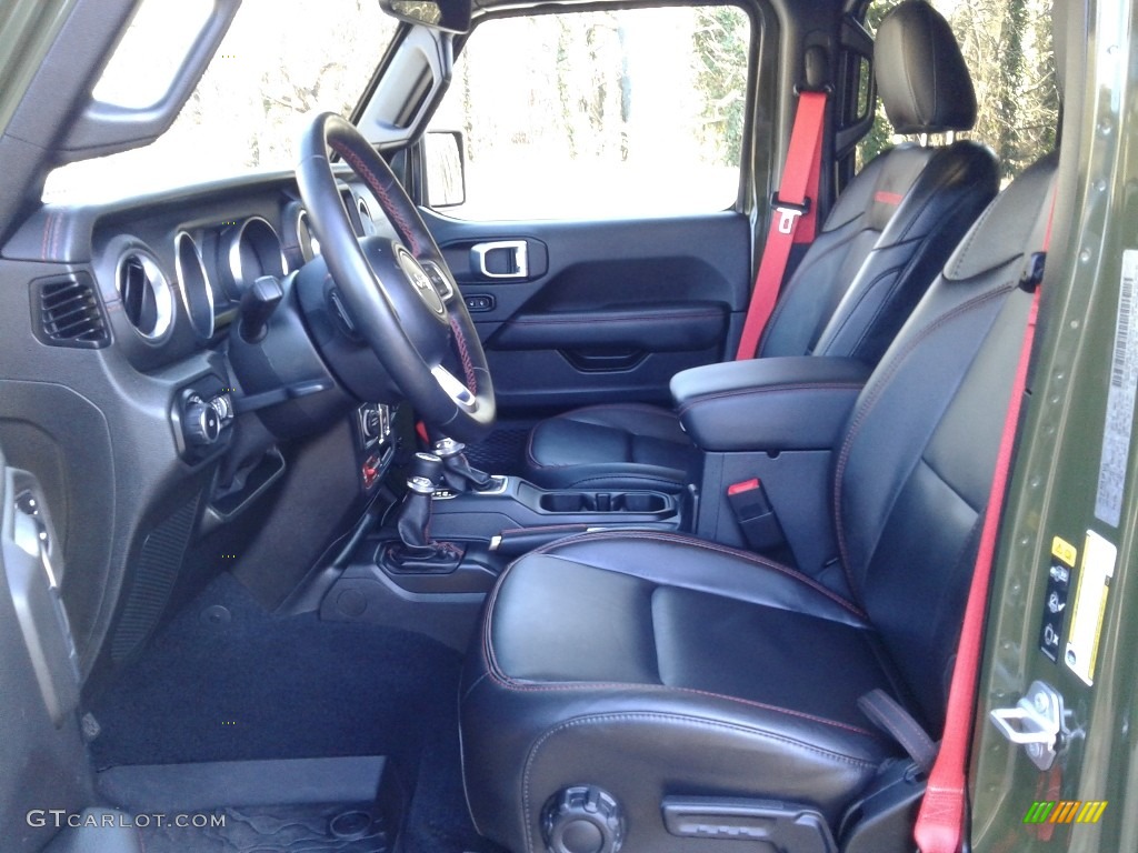 Black Interior 2020 Jeep Wrangler Unlimited Rubicon 4x4 Photo #140642864