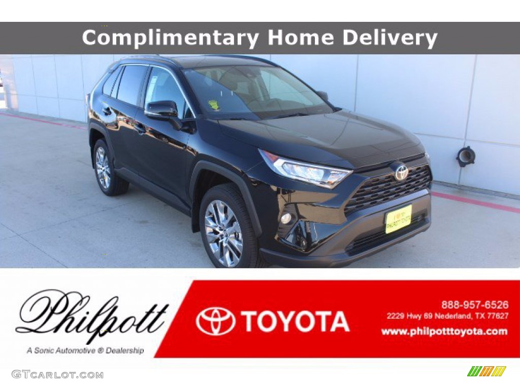 2021 RAV4 XLE Premium - Midnight Black Metallic / Black photo #1