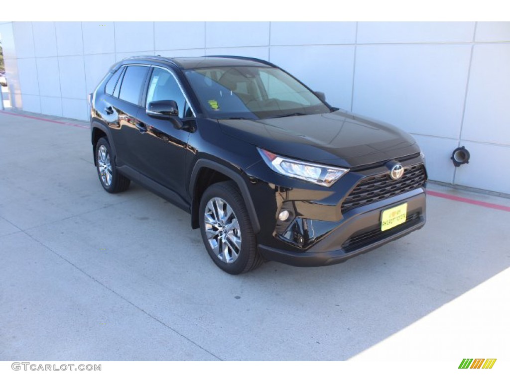 2021 RAV4 XLE Premium - Midnight Black Metallic / Black photo #2