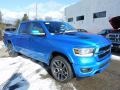 2021 Hydro Blue Pearl Ram 1500 Laramie Crew Cab 4x4  photo #3