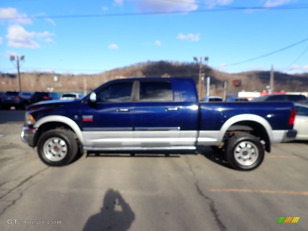 2012 Ram 3500 HD Laramie Mega Cab 4x4 - True Blue Pearl / Dark Slate photo #2