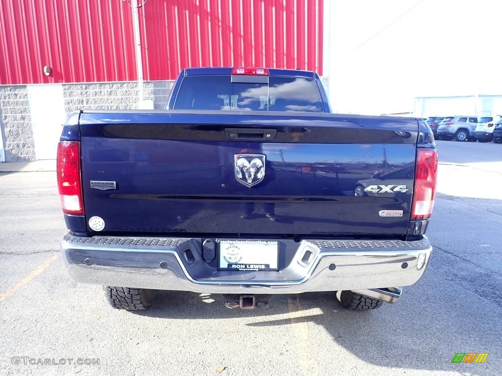 2012 Ram 3500 HD Laramie Mega Cab 4x4 - True Blue Pearl / Dark Slate photo #4