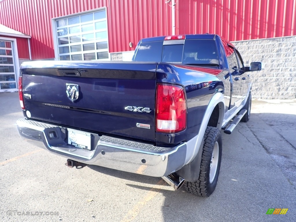2012 Ram 3500 HD Laramie Mega Cab 4x4 - True Blue Pearl / Dark Slate photo #5