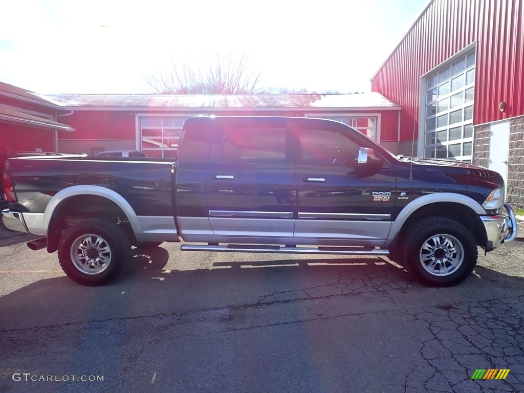 2012 Ram 3500 HD Laramie Mega Cab 4x4 - True Blue Pearl / Dark Slate photo #6