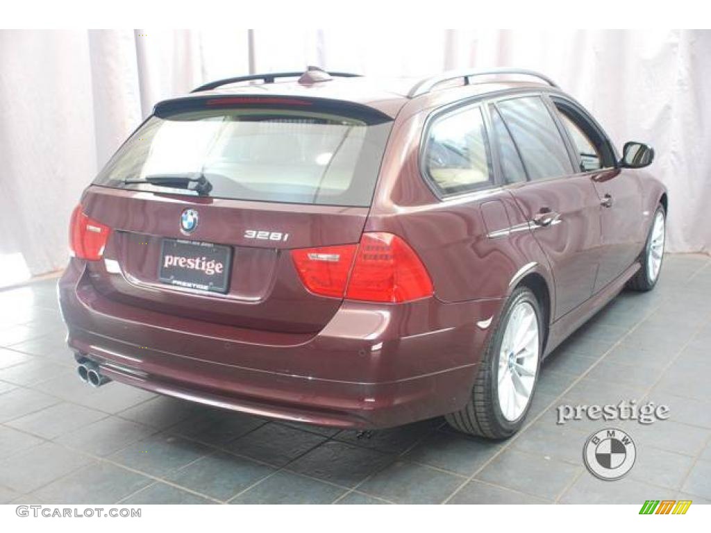 2009 3 Series 328xi Sport Wagon - Barbara Red Metallic / Beige photo #4