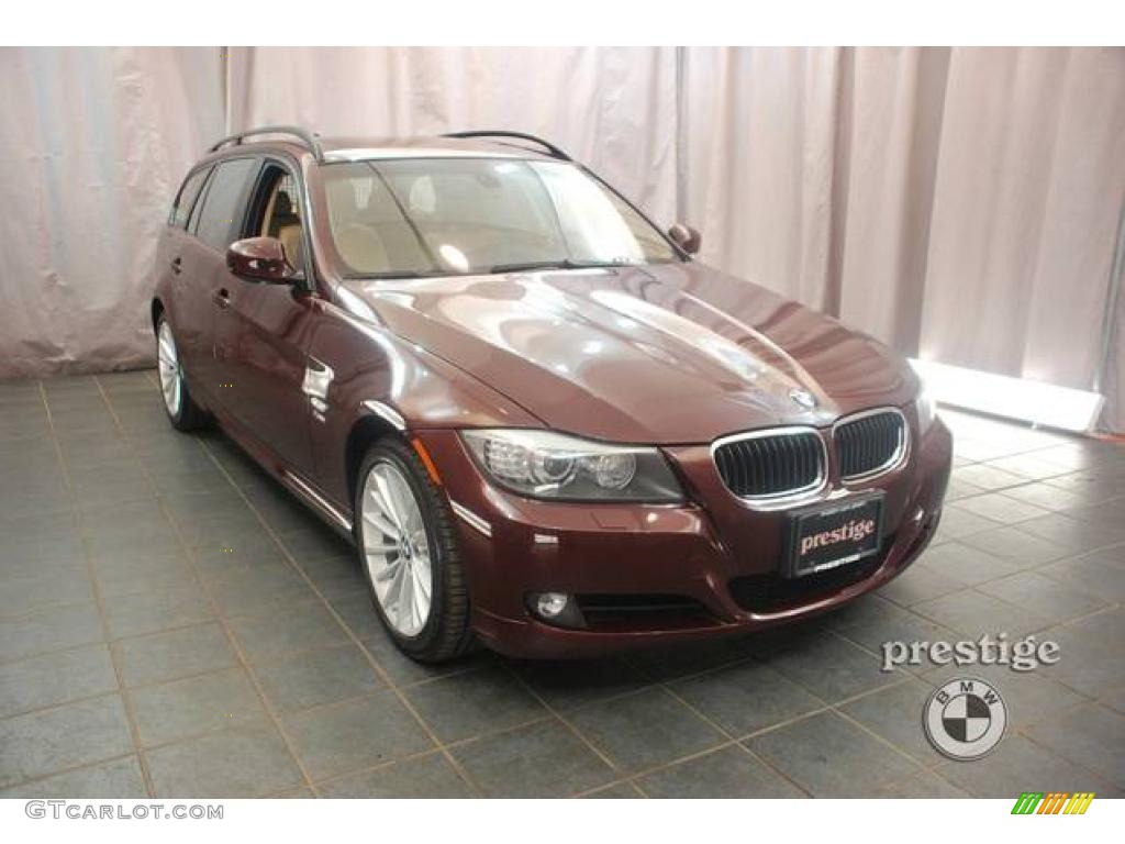 2009 3 Series 328xi Sport Wagon - Barbara Red Metallic / Beige photo #6