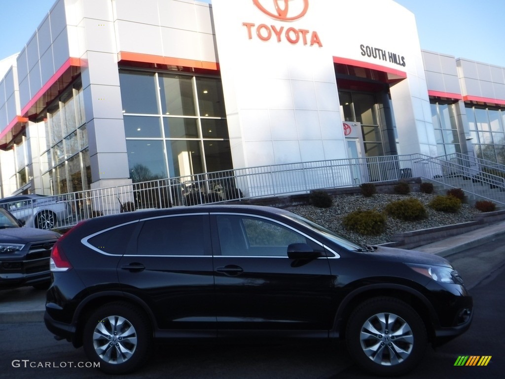 2014 CR-V EX AWD - Crystal Black Pearl / Black photo #2