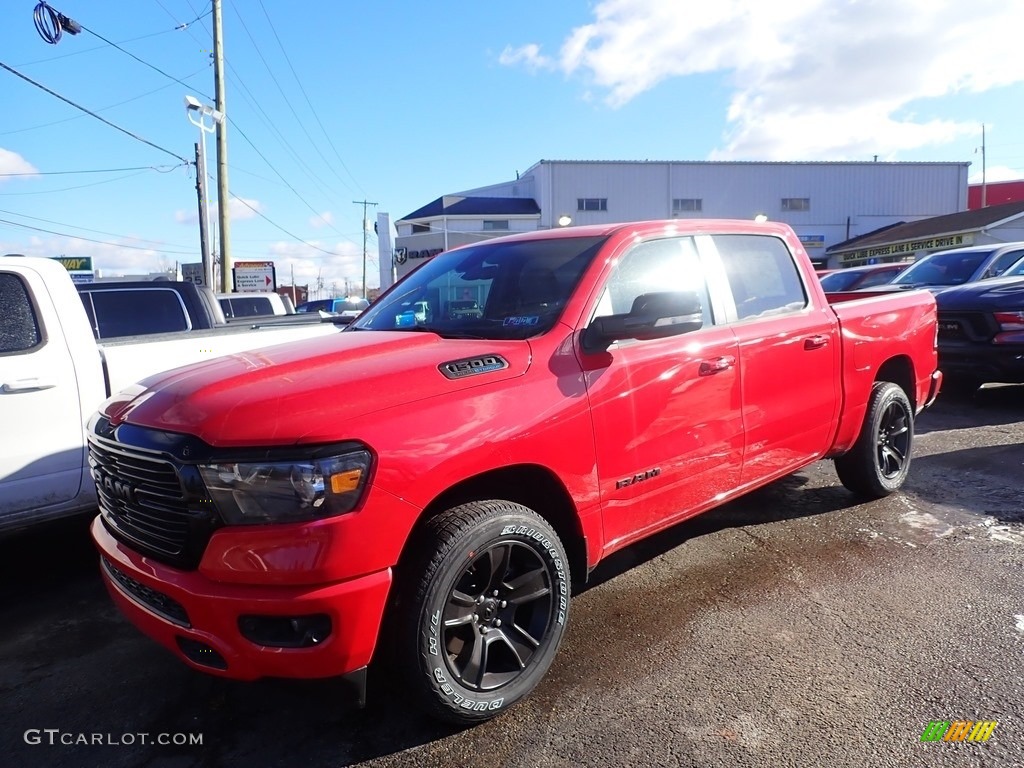 2021 1500 Big Horn Crew Cab 4x4 - Flame Red / Black photo #1