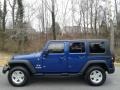 2009 Deep Water Blue Pearl Jeep Wrangler Unlimited X 4x4  photo #1