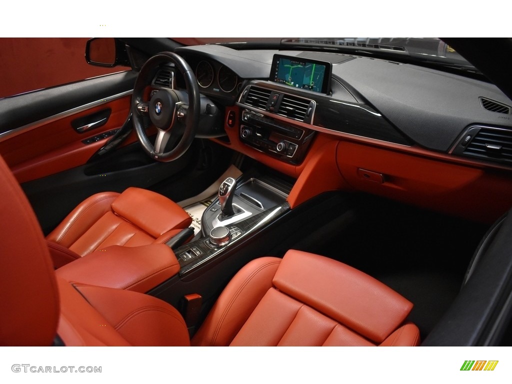 2018 BMW 4 Series 440i xDrive Convertible Coral Red Dashboard Photo #140651044
