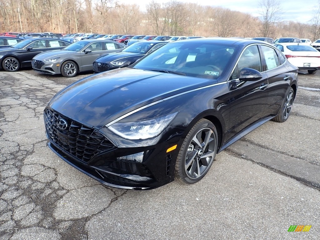Phantom Black 2021 Hyundai Sonata SEL Plus Exterior Photo #140651443