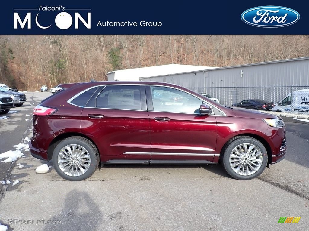 2020 Edge Titanium AWD - Burgundy Velvet Metallic Tinted / Titanium Ebony/Brunello photo #1