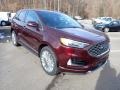 Burgundy Velvet Metallic Tinted 2020 Ford Edge Titanium AWD Exterior