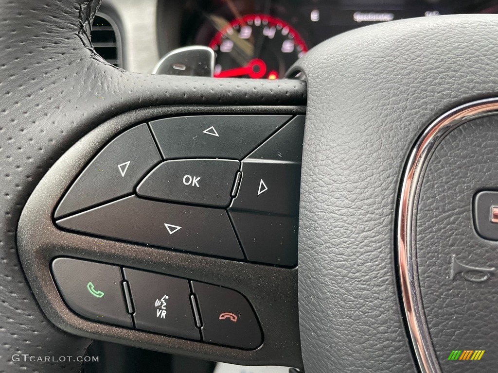 2021 Dodge Charger R/T Black Steering Wheel Photo #140653111