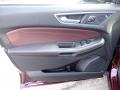 Titanium Ebony/Brunello 2020 Ford Edge Titanium AWD Door Panel