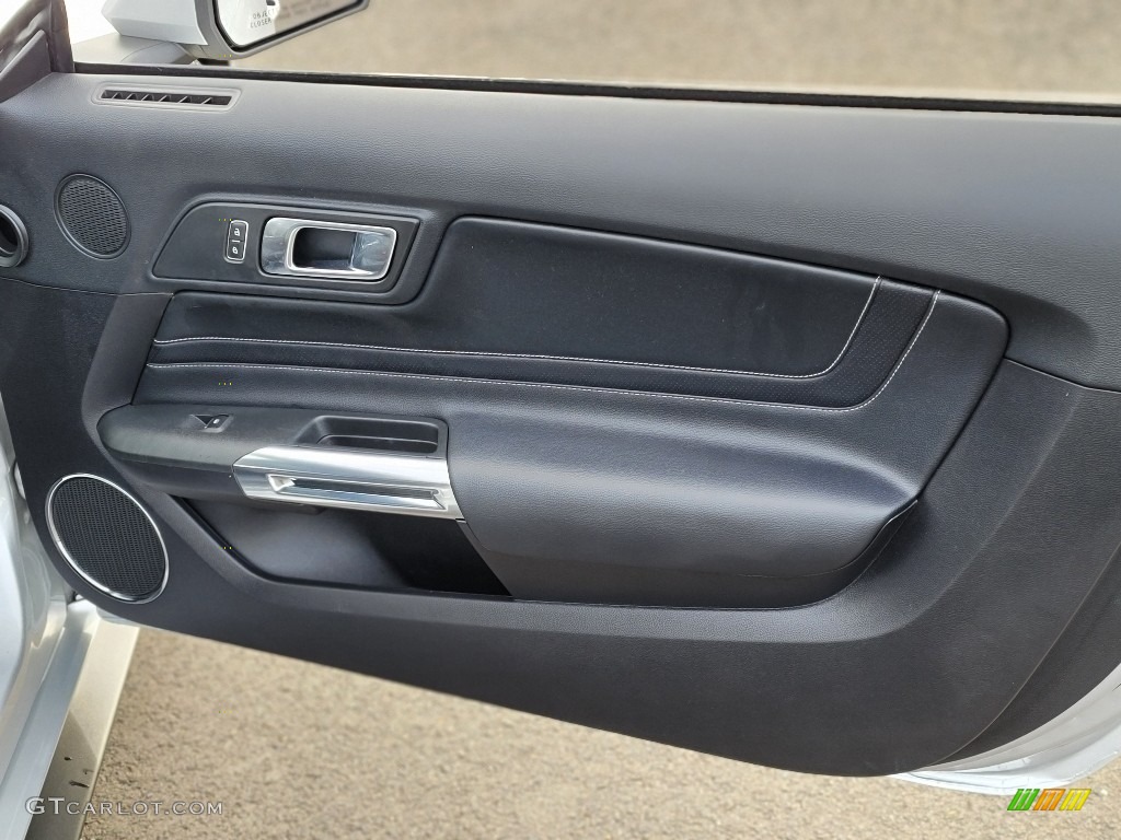 2019 Ford Mustang EcoBoost Premium Fastback Ebony Door Panel Photo #140653405