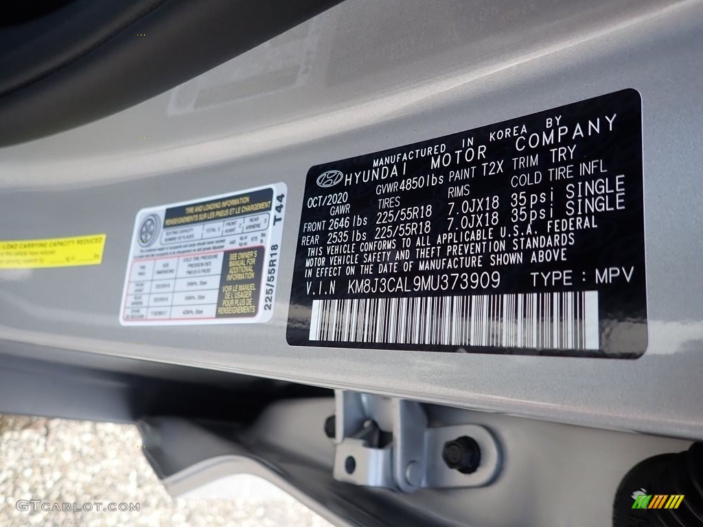 2021 Tucson Color Code T2X for Stellar Silver Photo #140653462