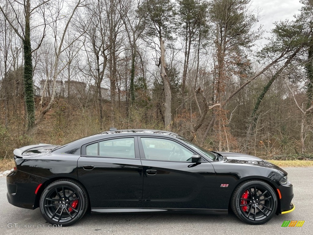Pitch Black 2021 Dodge Charger Scat Pack Exterior Photo #140653501