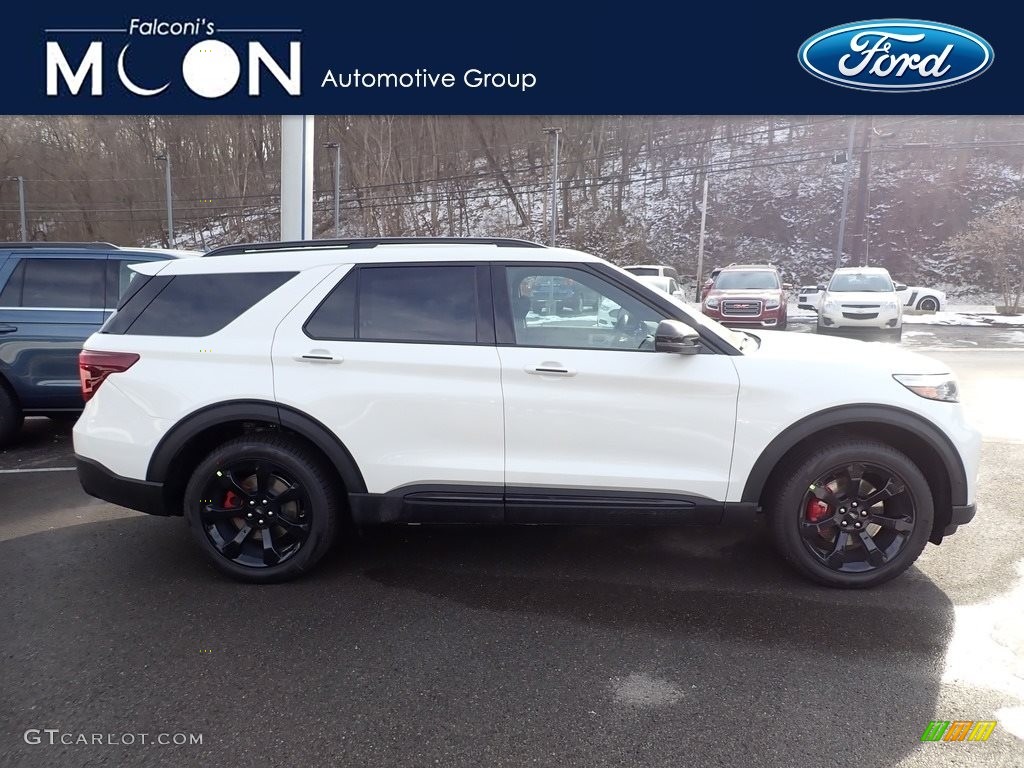 2021 Explorer ST 4WD - Star White Metallic Tri-Coat / Ebony photo #1