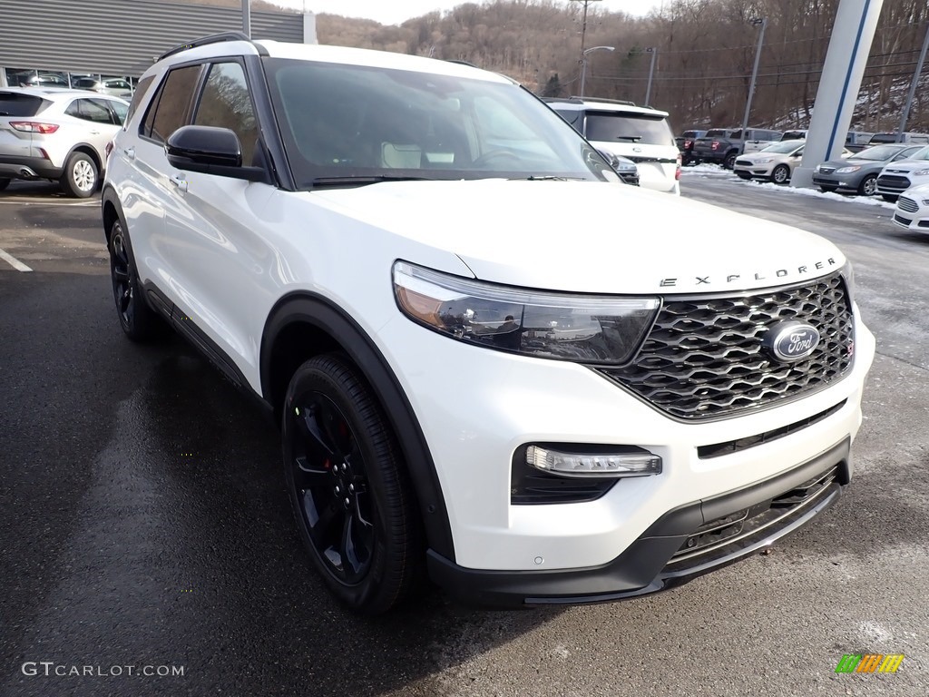 2021 Explorer ST 4WD - Star White Metallic Tri-Coat / Ebony photo #3