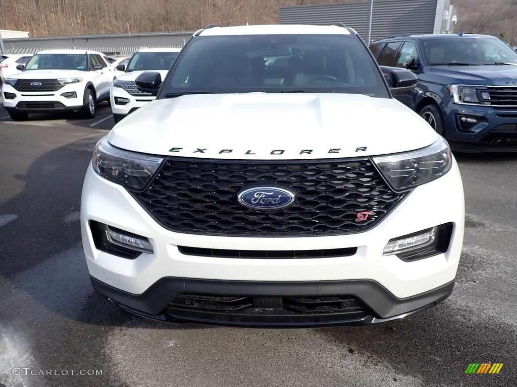 2021 Explorer ST 4WD - Star White Metallic Tri-Coat / Ebony photo #4
