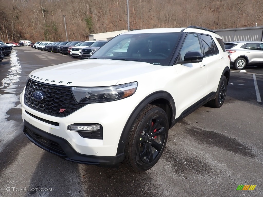 Star White Metallic Tri-Coat 2021 Ford Explorer ST 4WD Exterior Photo #140653678