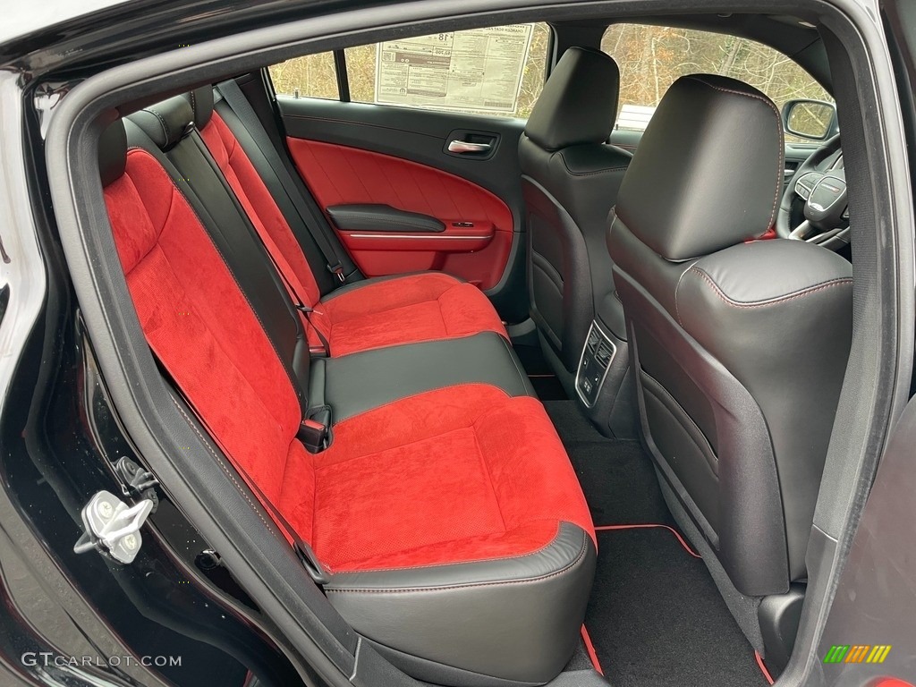 Black/Ruby Red Interior 2021 Dodge Charger Scat Pack Photo #140653783