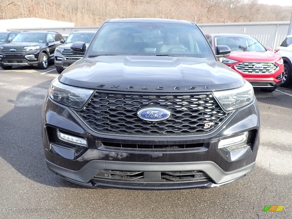 2021 Explorer ST 4WD - Agate Black Metallic / Ebony photo #4