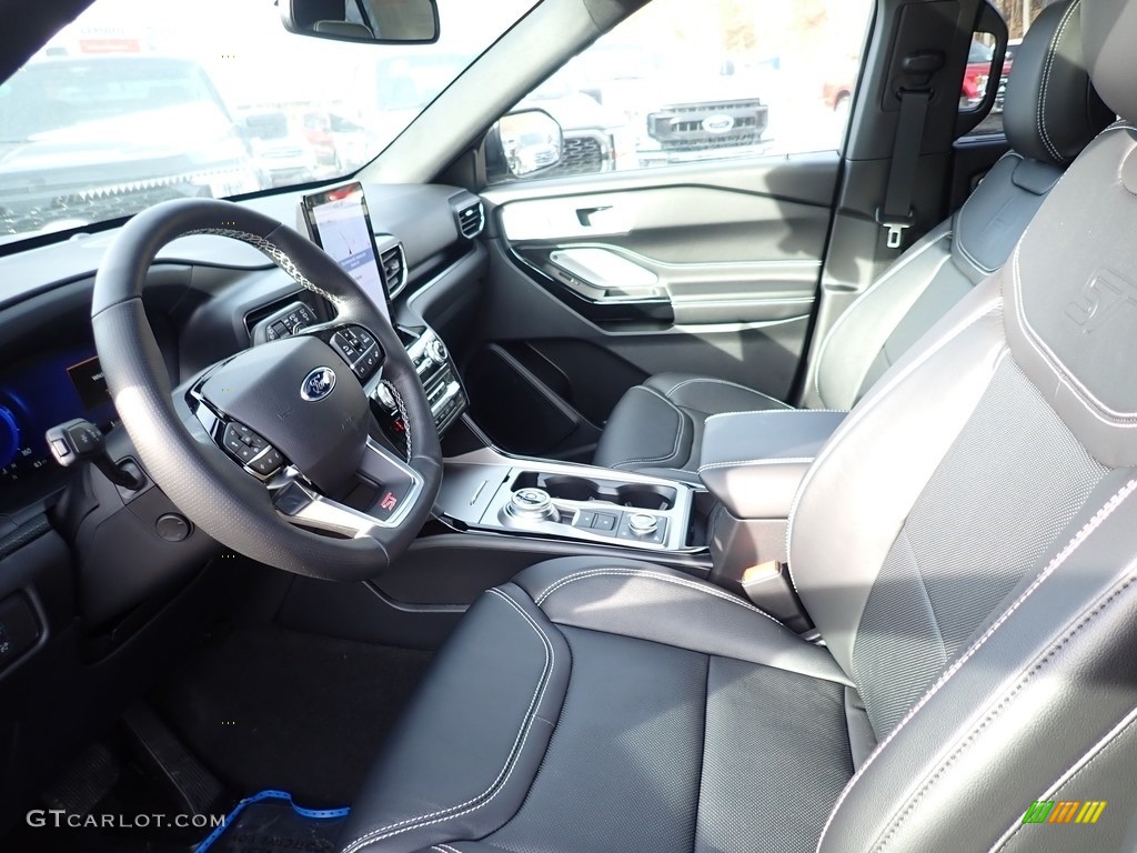 Ebony Interior 2021 Ford Explorer ST 4WD Photo #140654185