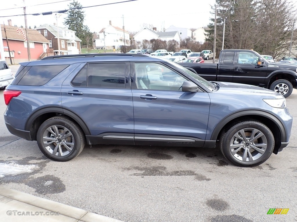 Infinite Blue Metallic 2021 Ford Explorer XLT 4WD Exterior Photo #140654536