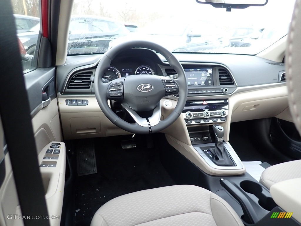 Beige Interior 2020 Hyundai Elantra Value Edition Photo #140654821