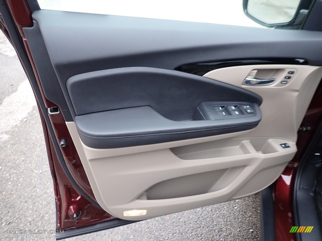 2021 Pilot Elite AWD - Deep Scarlet Pearl / Beige photo #10