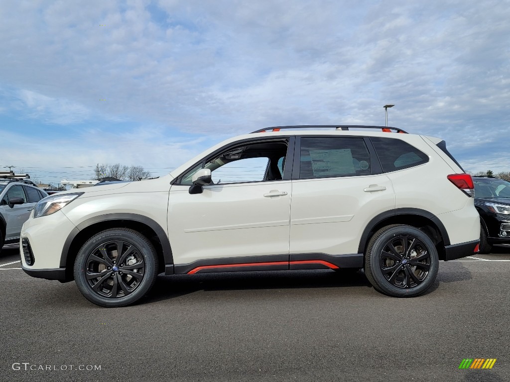 Crystal White Pearl 2021 Subaru Forester 2.5i Sport Exterior Photo #140654869