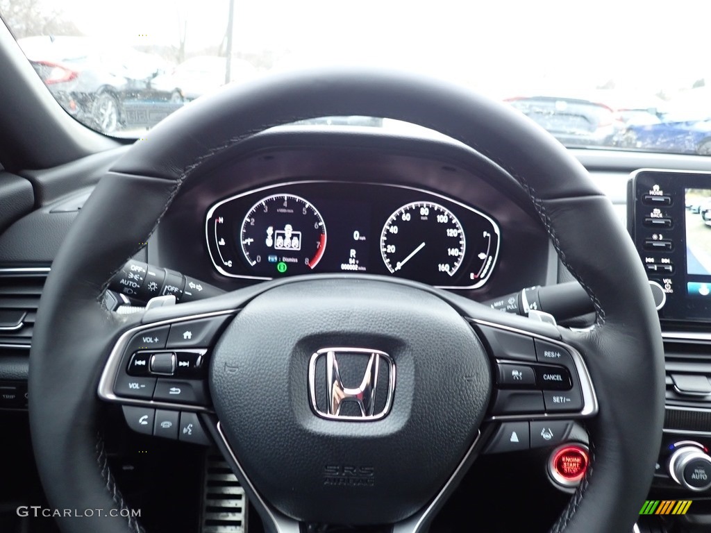 2021 Honda Accord Sport Black Steering Wheel Photo #140655562