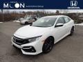 Platinum White Pearl 2021 Honda Civic EX Hatchback