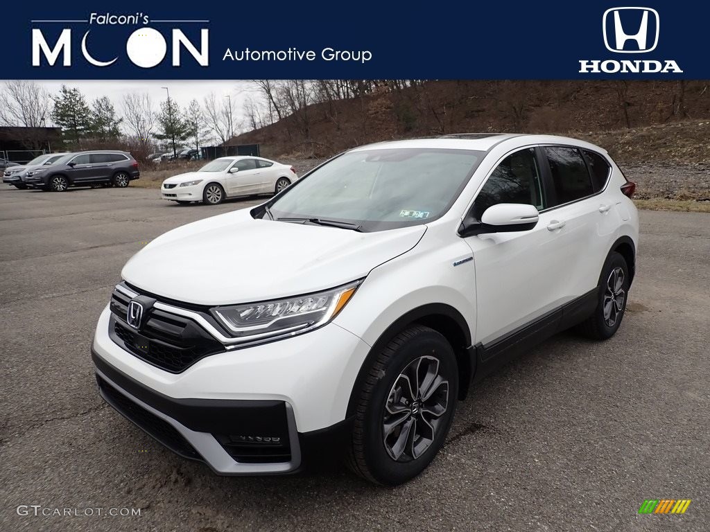 2021 CR-V EX-L AWD Hybrid - Platinum White Pearl / Black photo #1