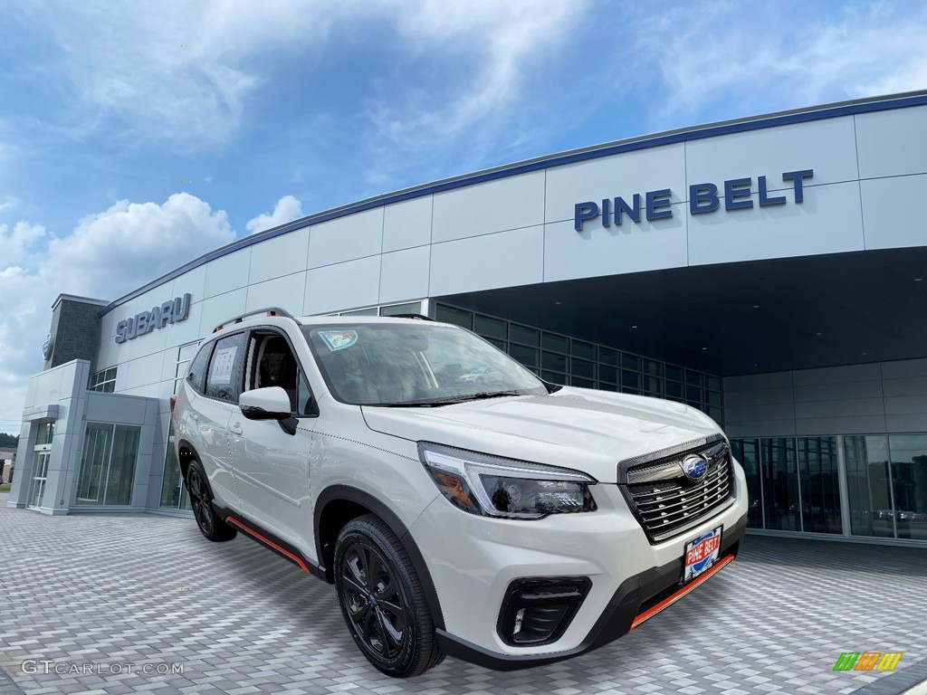 2021 Forester 2.5i Sport - Crystal White Pearl / Gray photo #1