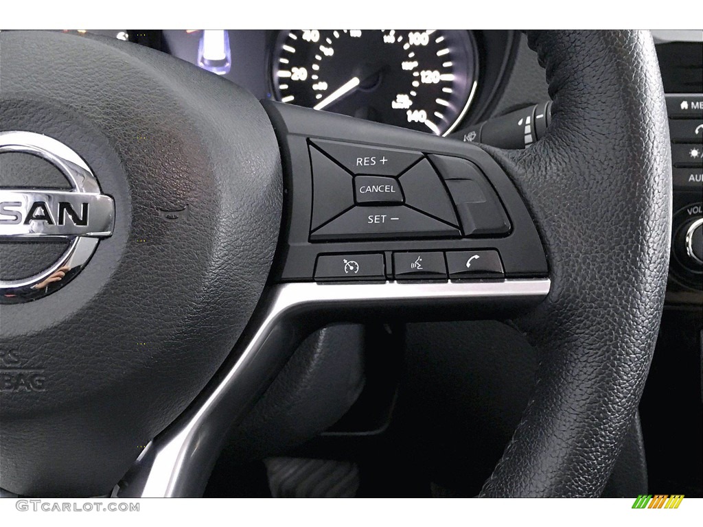 2019 Nissan Rogue SV AWD Charcoal Steering Wheel Photo #140657947