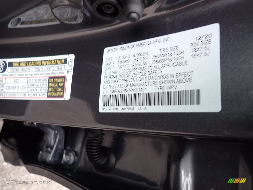2021 CR-V EX-L AWD - Modern Steel Metallic / Black photo #11