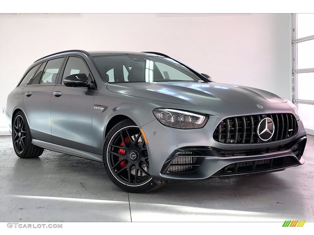 designo Selenite Grey Magno (Matte) 2021 Mercedes-Benz E 63 AMG 4Matic Wagon Exterior Photo #140663179
