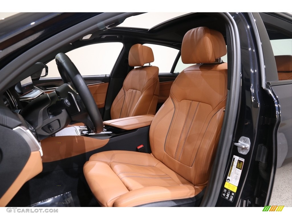 2018 5 Series M550i xDrive Sedan - Carbon Black Metallic / Cognac photo #10