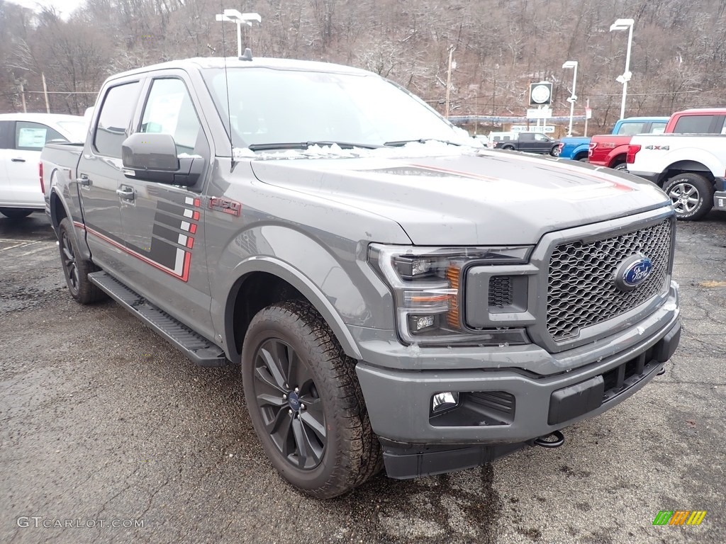 2020 F150 Lariat SuperCrew 4x4 - Lead Foot / Sport Special Edition Black/Red photo #3