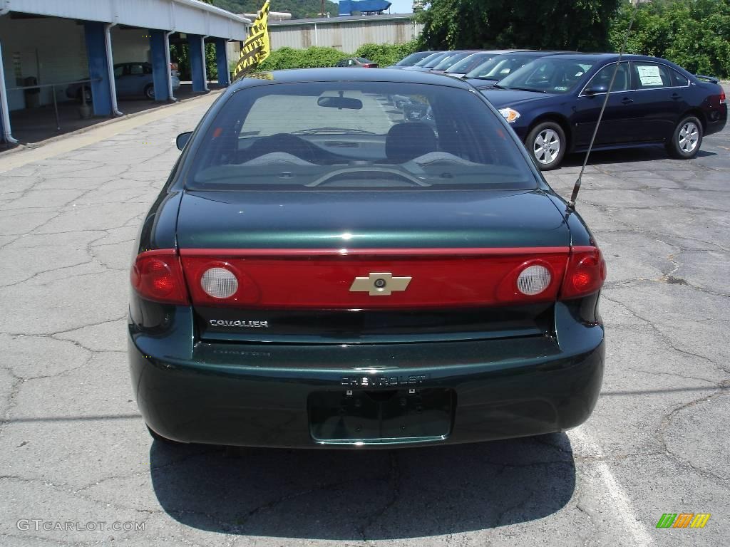 2003 Cavalier Sedan - Dark Green Metallic / Graphite Gray photo #3